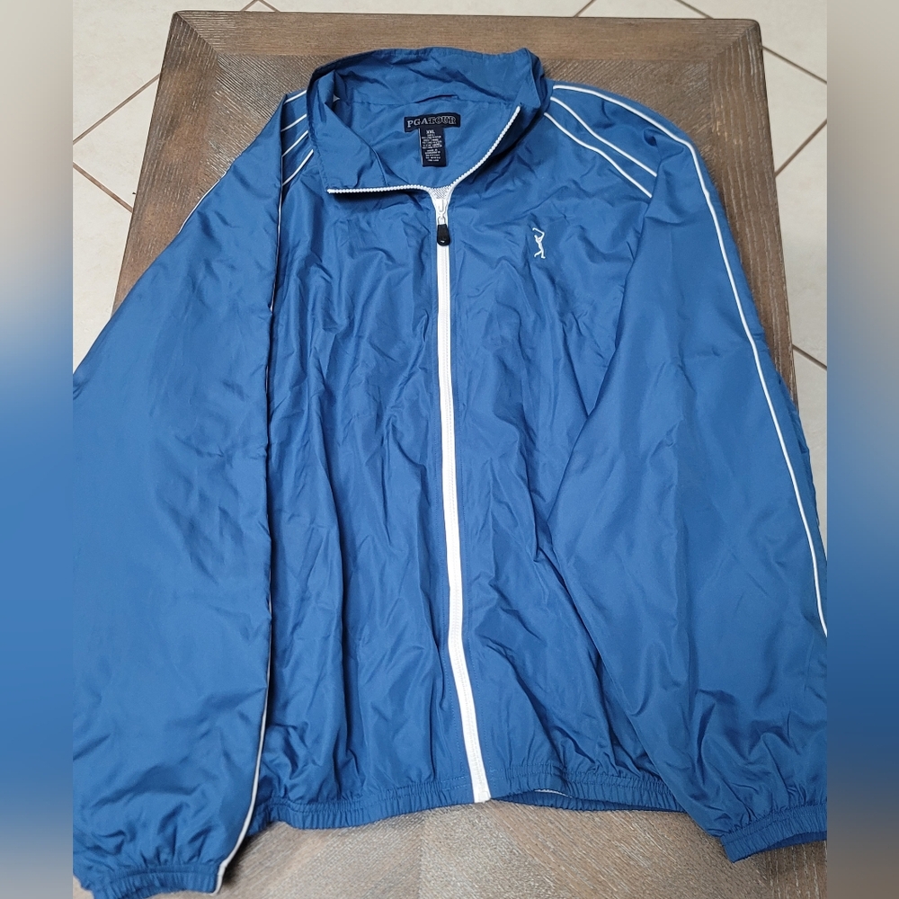 PGA Tour Blue Windbreaker Jacket XXL